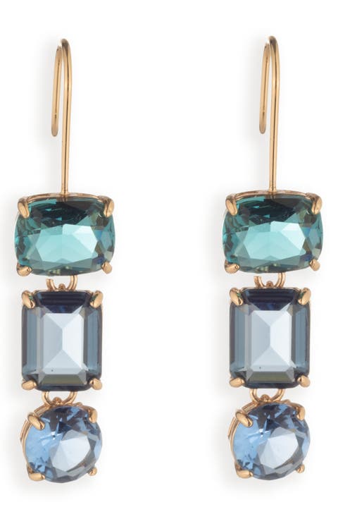 Triple Stone Drop Earrings