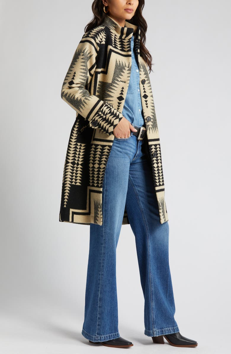 Pendleton Timberline Jacquard Virgin Wool Blend Coat, Alternate, color,