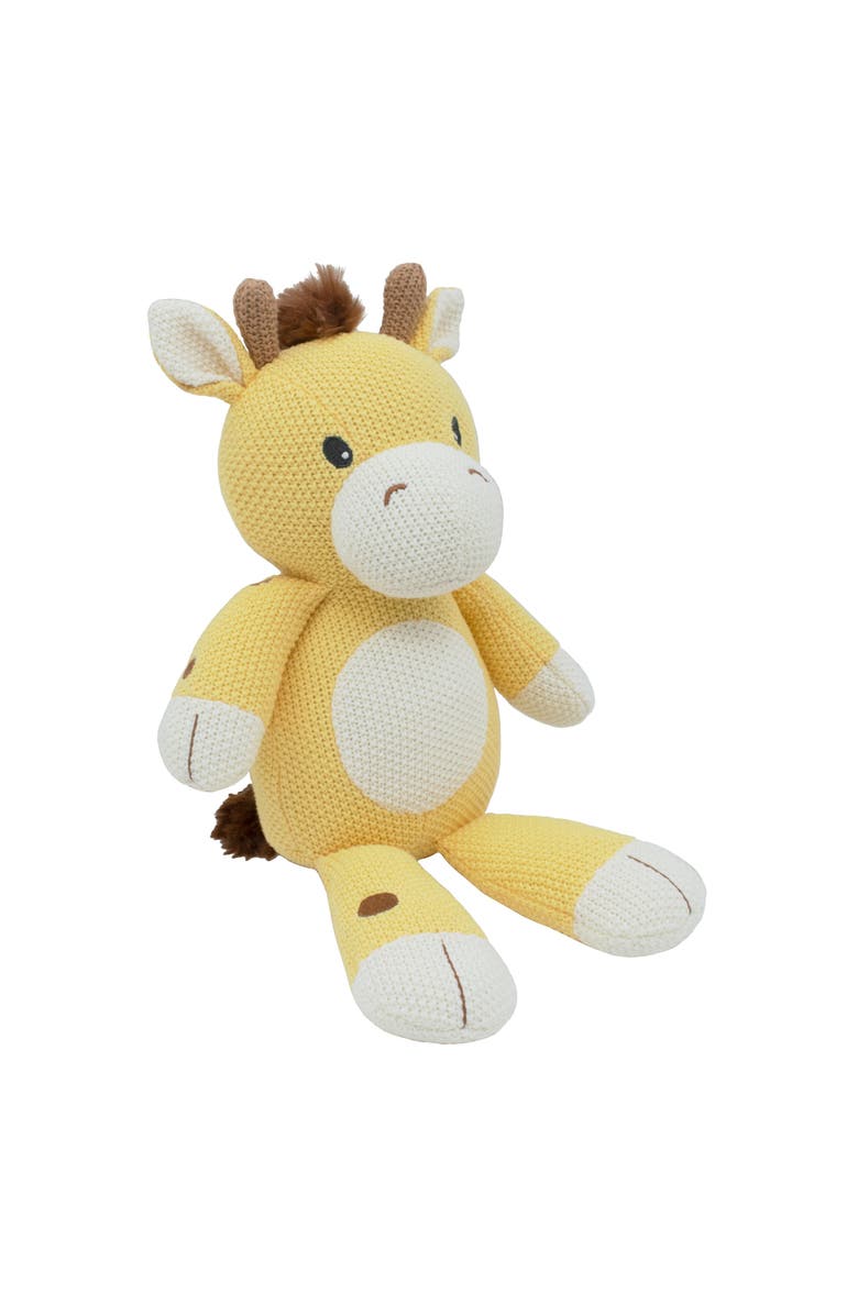 Living Textiles Whimsical Knit Toy - Noah Giraffe, Main, color, White
