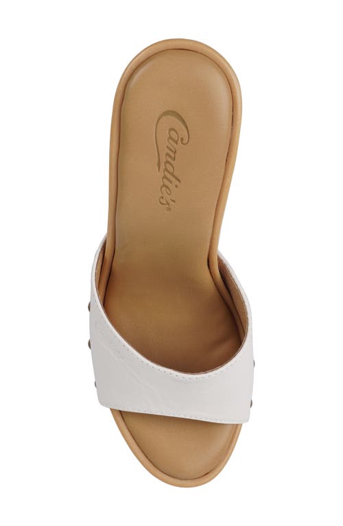 Candies Candie's Antonella Slide Sandal In Milk Leather