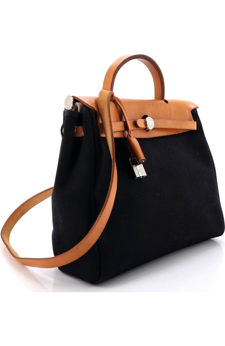 Pre-Owned Hermes Herbag Toile and Leather PM, Alternate, color, Ecru