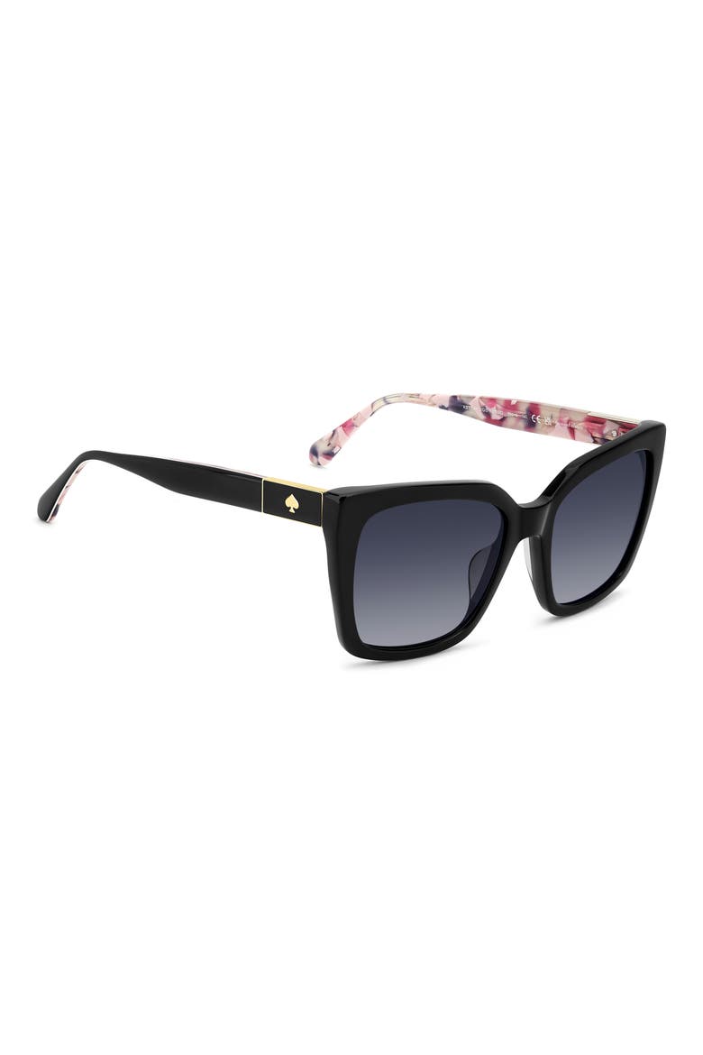 lilah 55mm gradient square sunglasses, Alternate, color, BLACK PINK HAVANA/ DARK GREY
