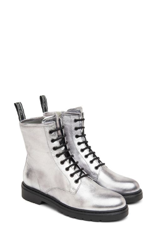 Nerogiardini Clean Combat Boot In Silver