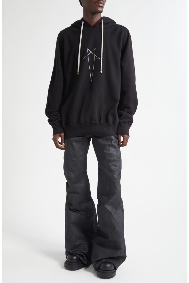 Oversize Graphic Hoodie, Alternate, color, BLACK/ PEARL