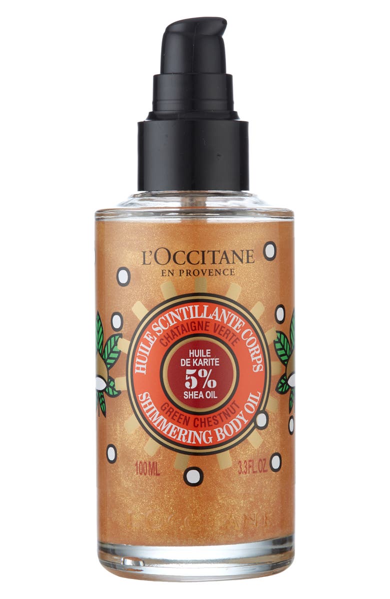 L'Occitane Green Chestnut Shimmering Body Oil, Main, color, 
