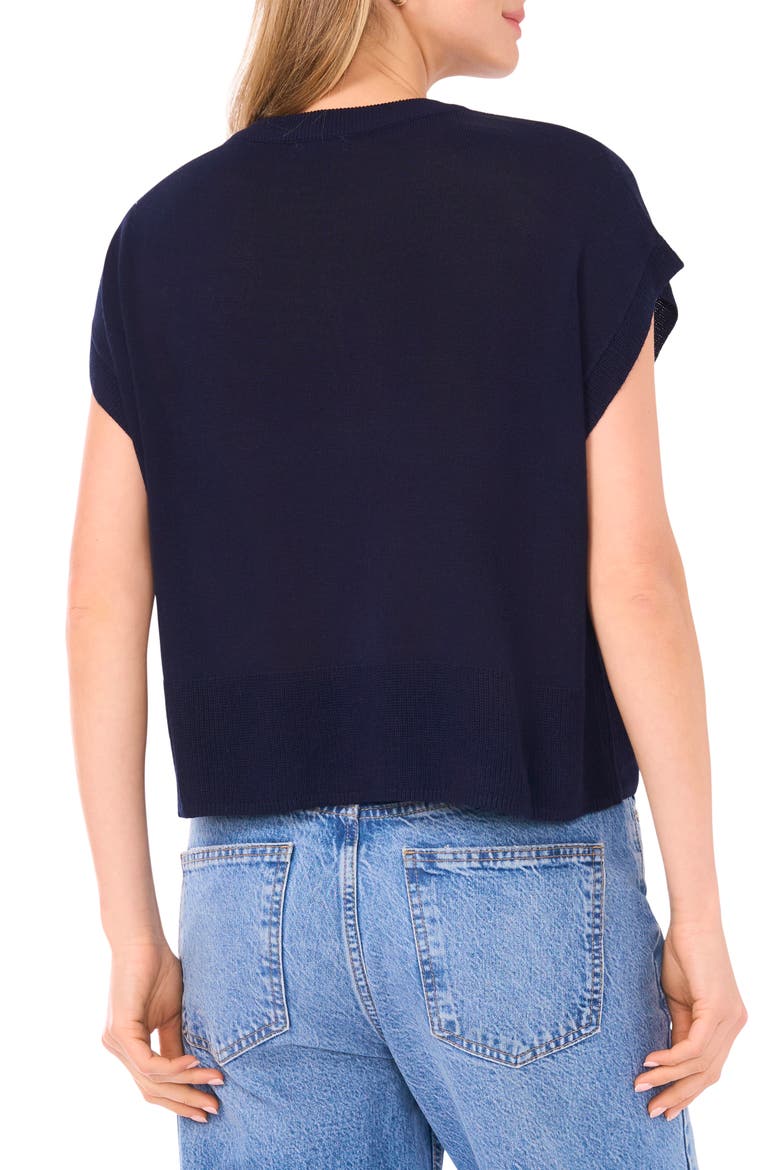 Crewneck Rib Sweater Top, Alternate, color, CLASSIC NAVY