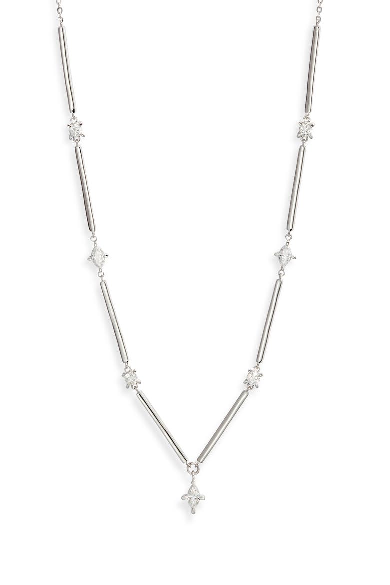 Aviva Diamond Necklace (Nordstrom Exclusive), Main, color, 18K WHITE GOLD