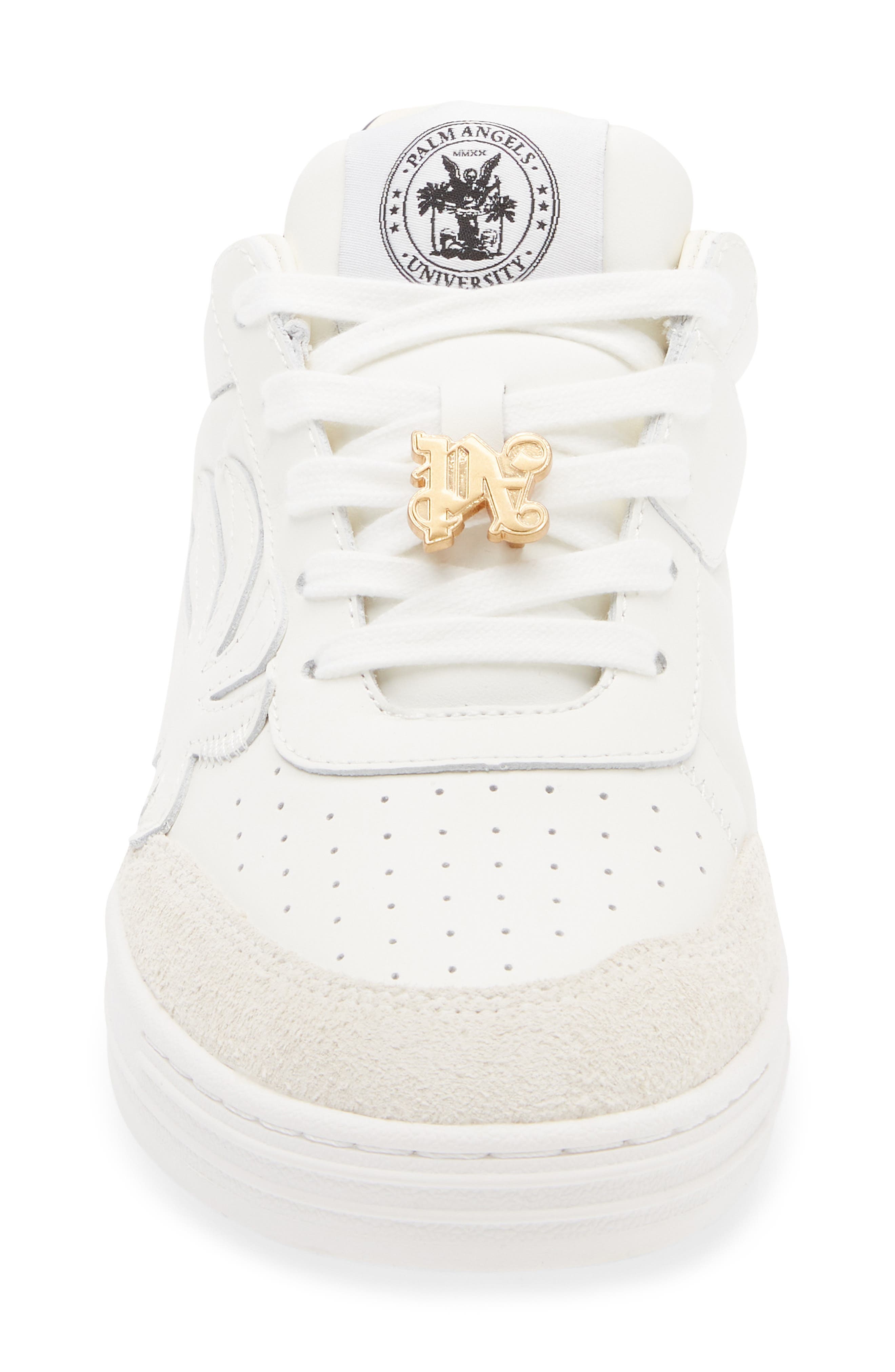 Palm Angels Palm Beach University Low Top Sneaker, Alternate, color, White White
