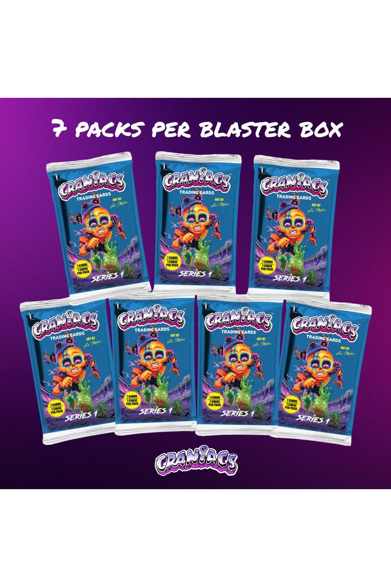 Craniacs Trading Cards Series One Blaster Box | 7 Packs Per Box, Alternate, color, Blue