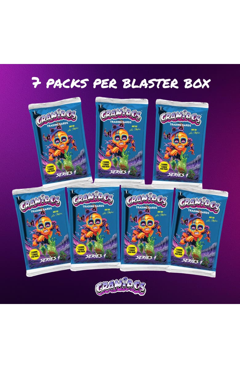 Ira Friedman Enterprises LLC Craniacs Trading Cards Series One Blaster Box | 7 Packs Per Box, Alternate, color, Blue