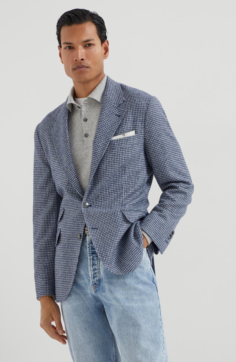 Brunello Cucinelli Deconstructed Cavallo blazer, Alternate, color, Denim