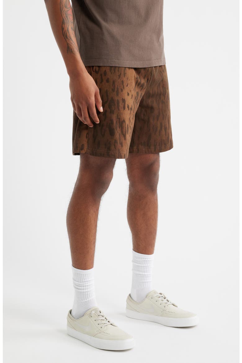 Preda Cotton Pull-On Shorts, Alternate, color, BROWN