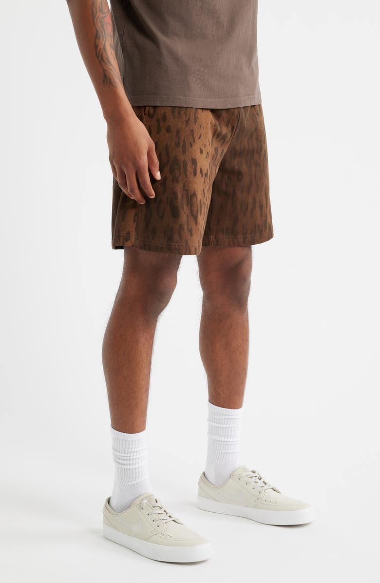 SANTO STUDIO Preda Cotton Pull-On Shorts, Alternate, color, Brown