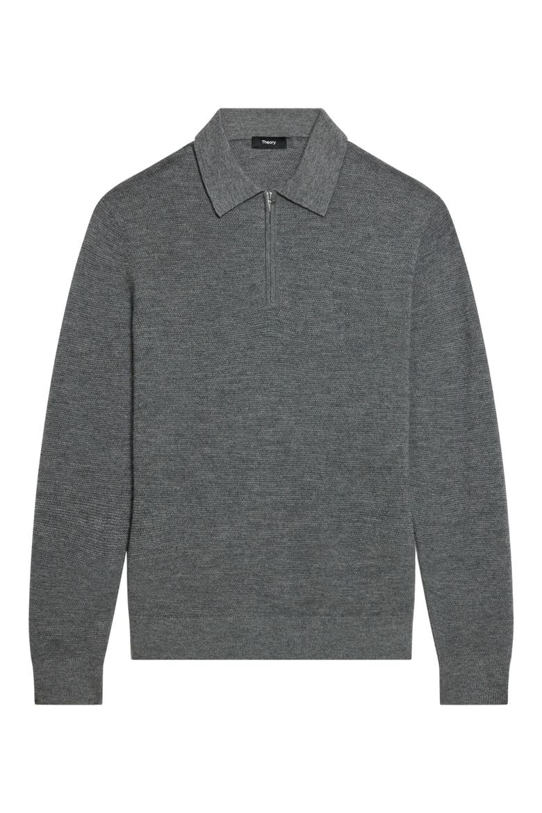 Cyr Quarter Zip Cashmere Sweater, Alternate, color, DARK GREY MELANGE