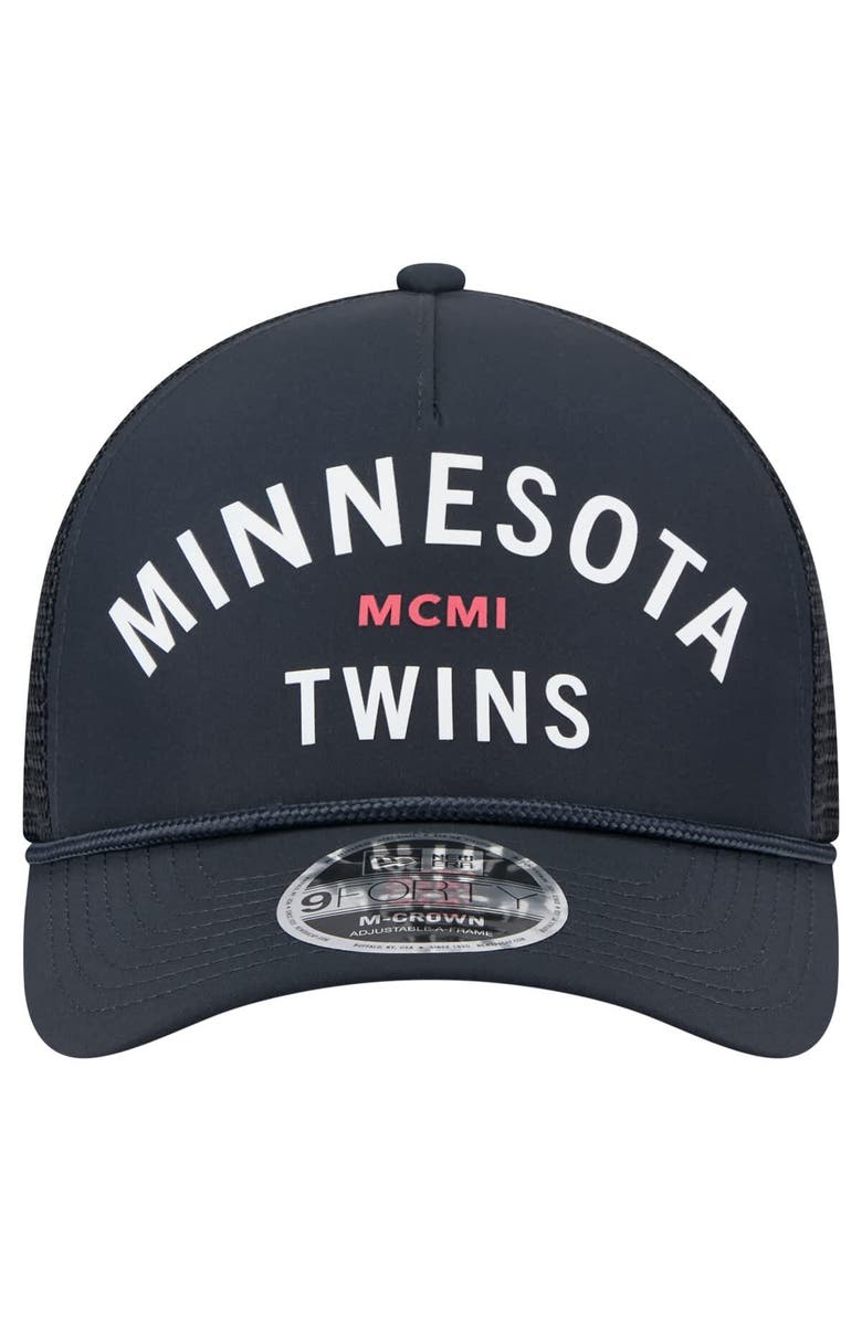 New Era Men's New Era Navy Minnesota Twins Minimalist 9FORTY A-Frame Adjustable Hat, Alternate, color, Navy