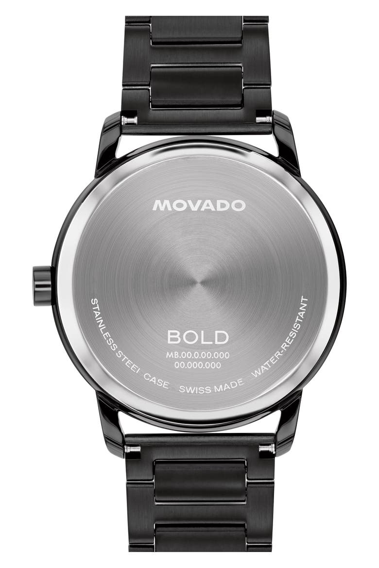 Bold Echo Bracelet Watch, 40mm, Alternate, color, BLACK