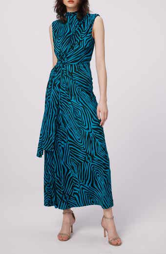 Geri Print Tie Waist Sleeveless Maxi Dress