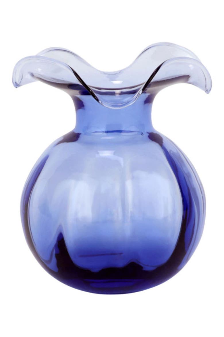 Hibiscus Glass Indigo Bud Vase, Main, color, DARK PURPLE