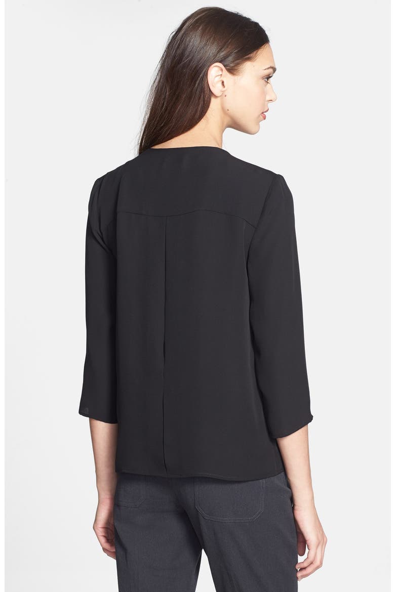 'Sala' Silk Top, Alternate, color, BLACK