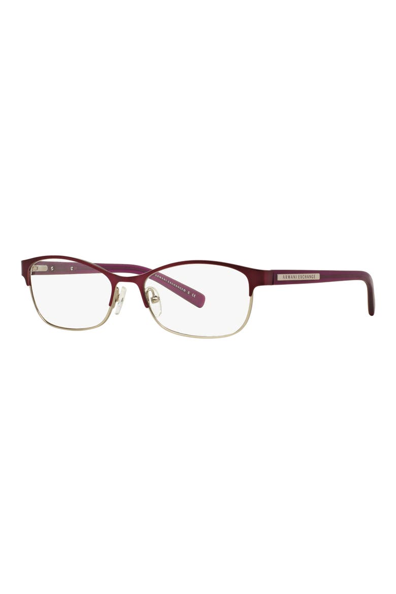 53mm Oval Optical Glasses, Alternate, color, MATTE RED