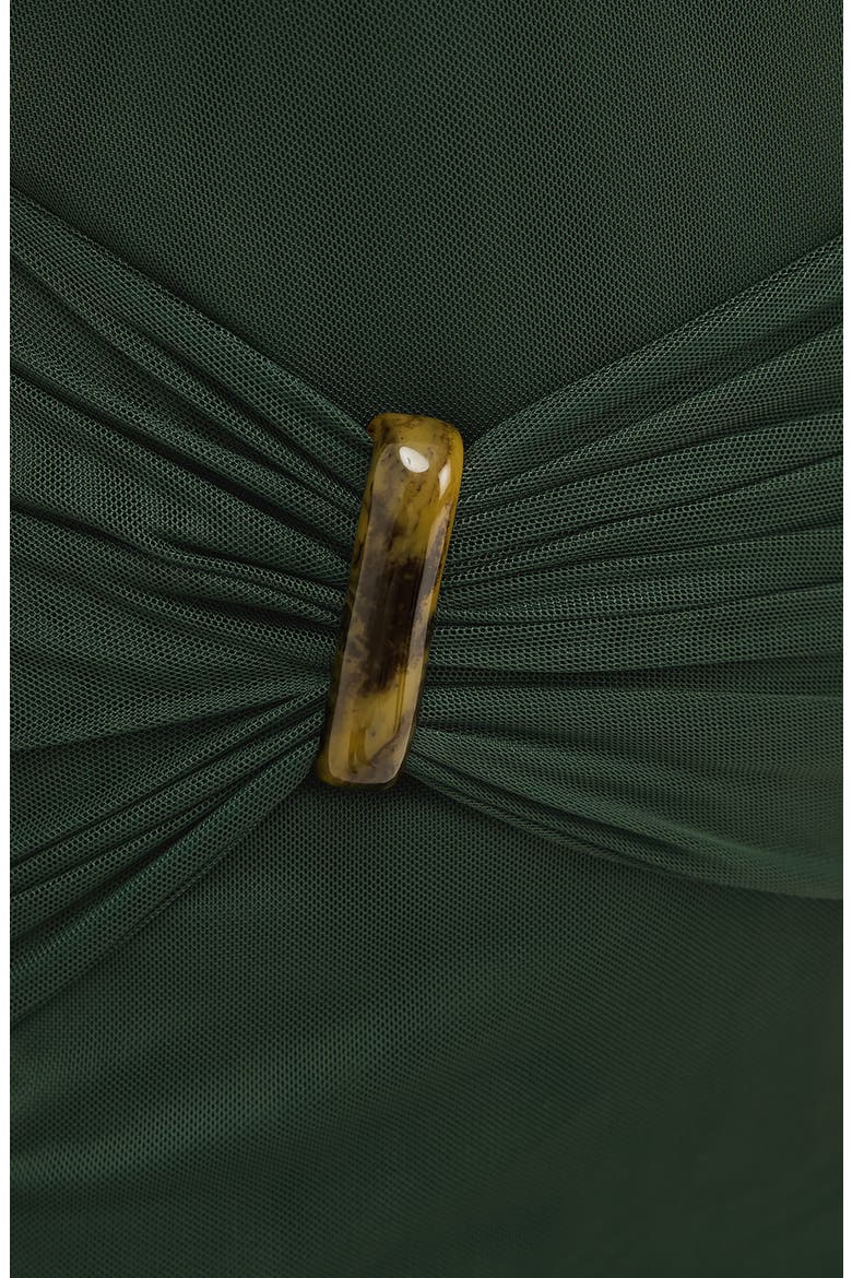 Catalina Long Sleeve Cover-Up Minidress, Alternate, color, GREEN
