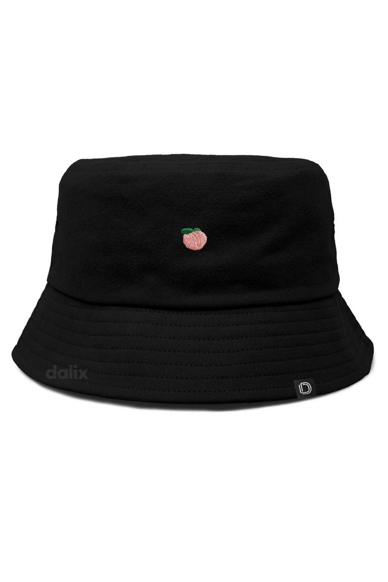 Lil Peach Bucket Hat, Main, color, Black