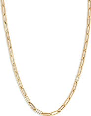 GABI RIELLE Mini Link Paper Clip Chain Necklace