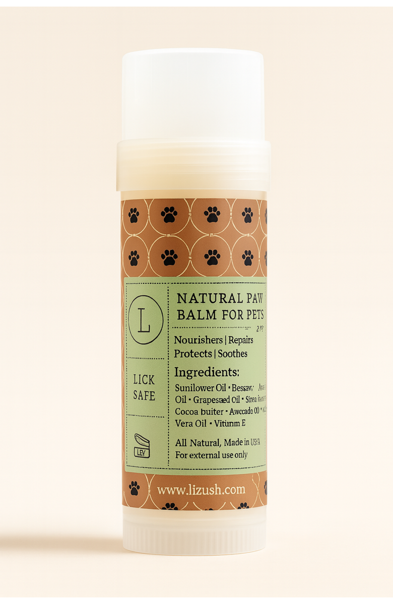 Lizush Natural Pet Paw Balm, Main, color, NO COLOR