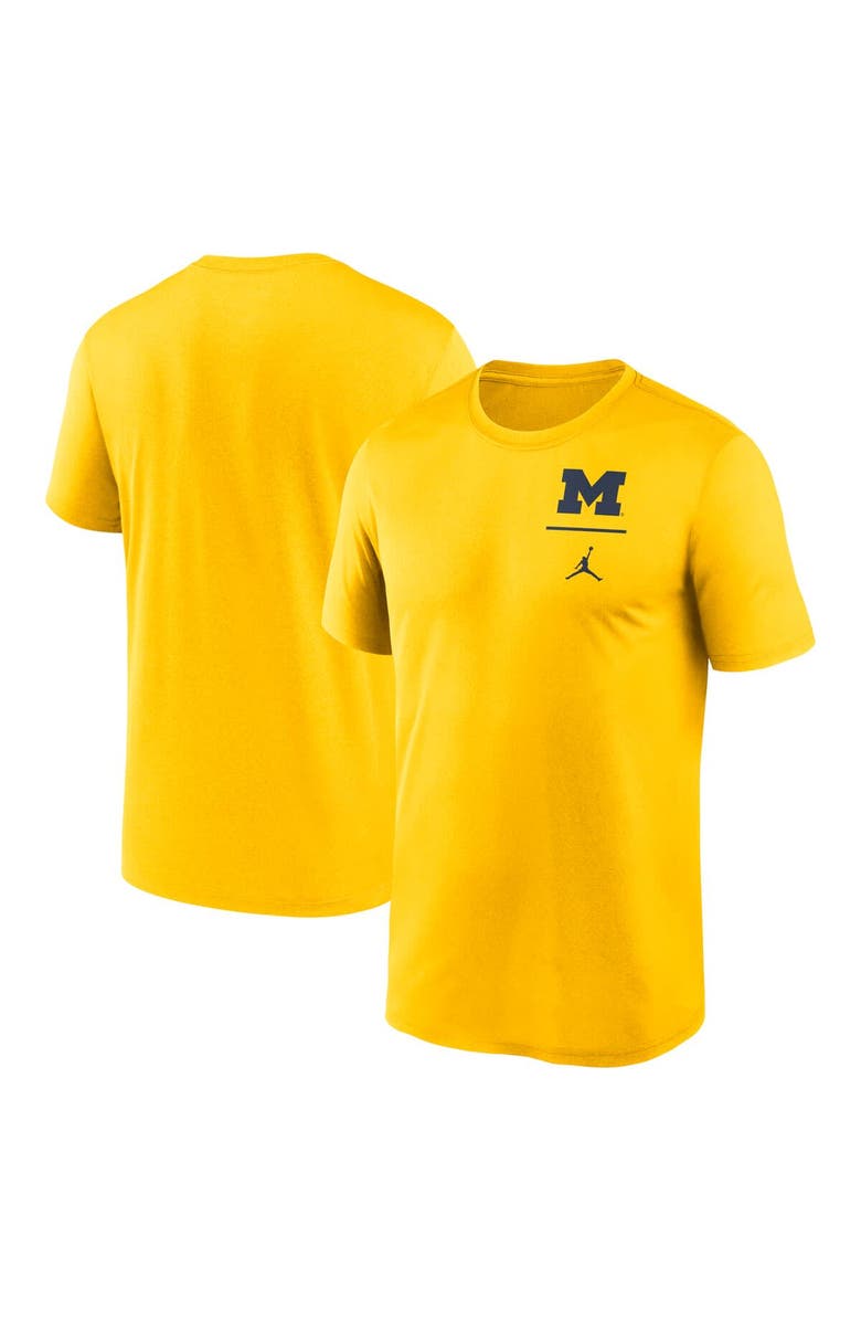 Jordan Brand Men's Jordan Brand Maize Michigan Wolverines Primary Logo Legend Performance T-Shirt, Alternate, color, 