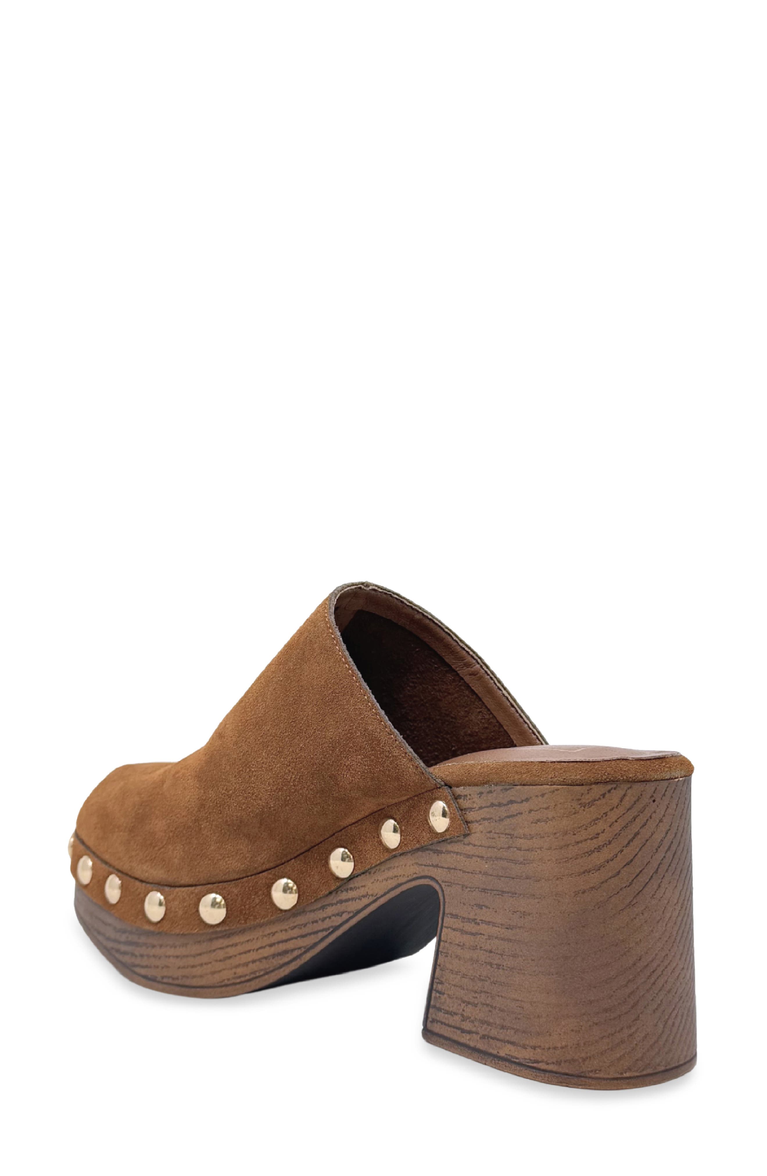 Geneva Faux Suede Clog Mule, Alternate, color, COGNAC SUEDE