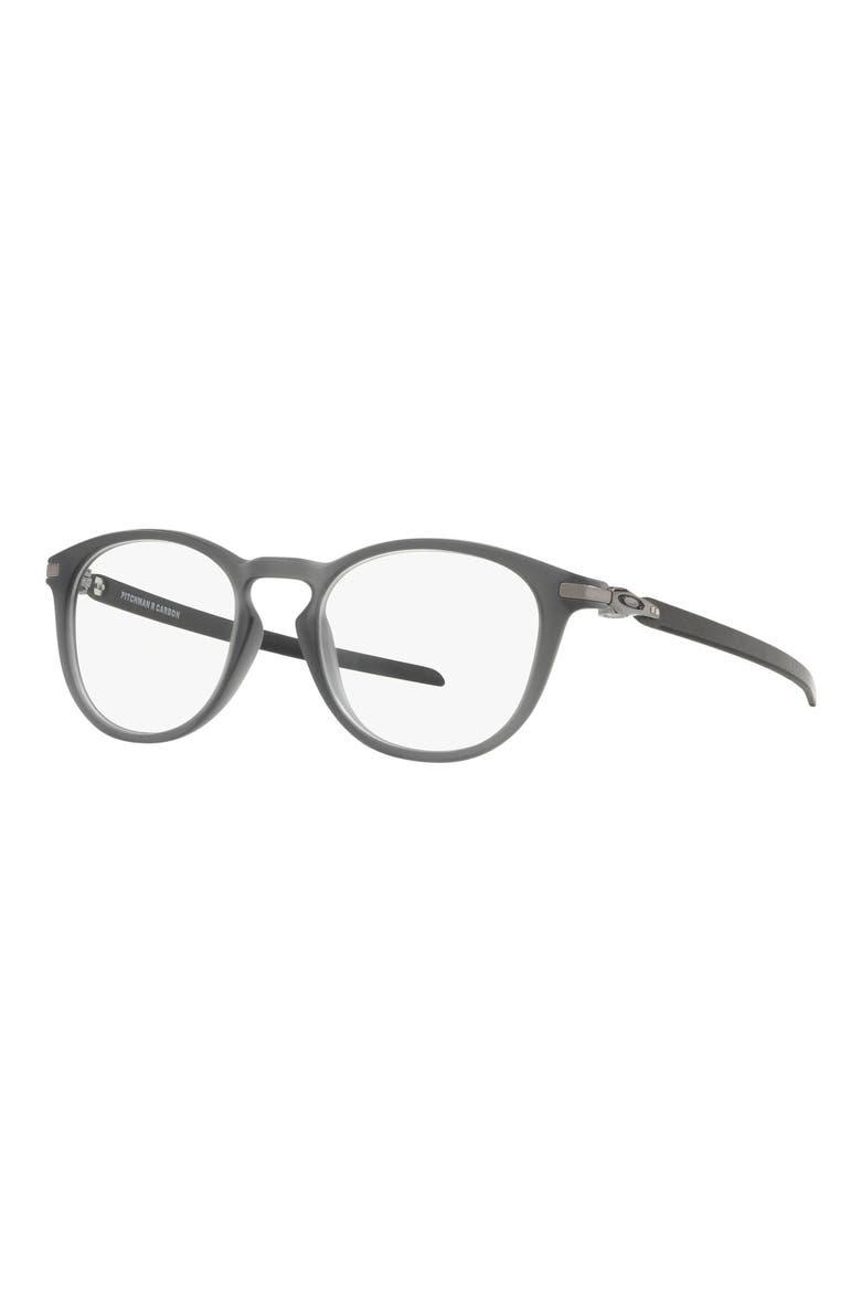 Pitchman R Carbon 50mm Round Optical Glasses, Alternate, color, SATIN GREY SMOKE