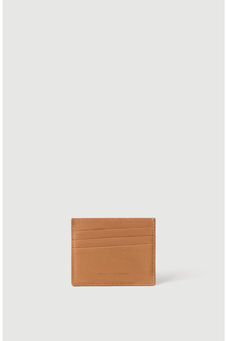 Nubuck card holder, Alternate, color, Cognac