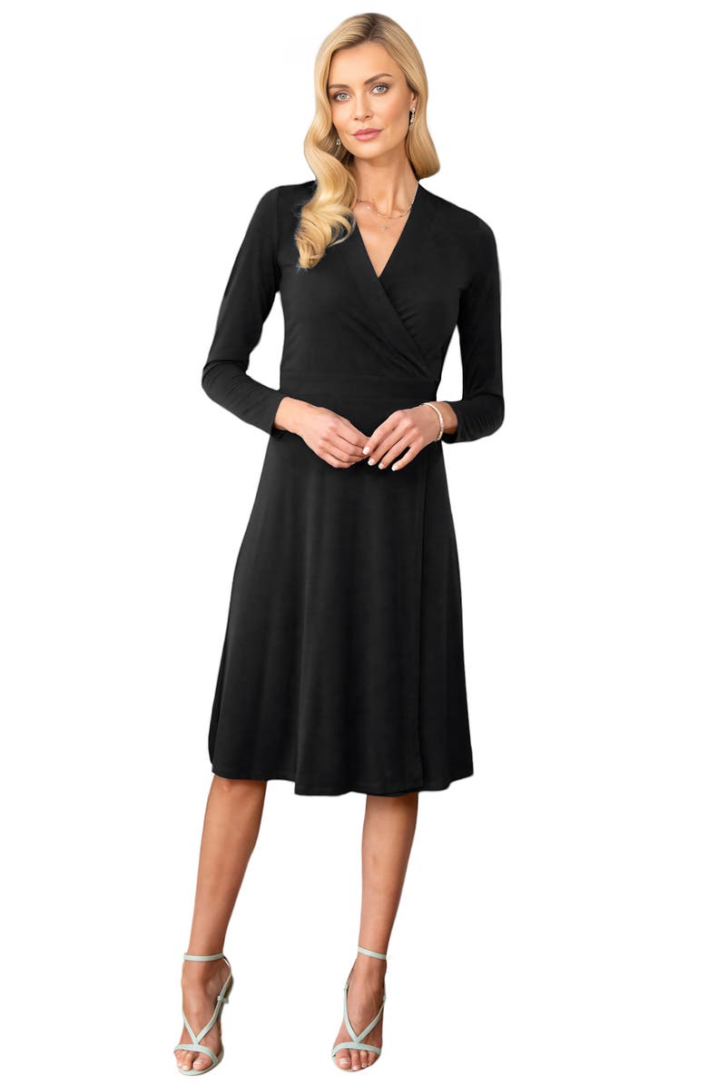HotSquash London Clothing Long Sleeve Wrap Dress, Alternate, color, 