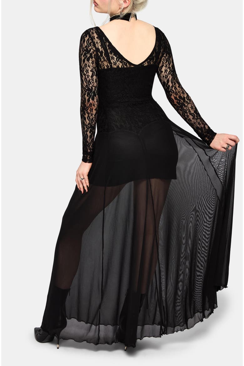 Eltharia Lace Bodice Maxi Dress, Alternate, color, Black