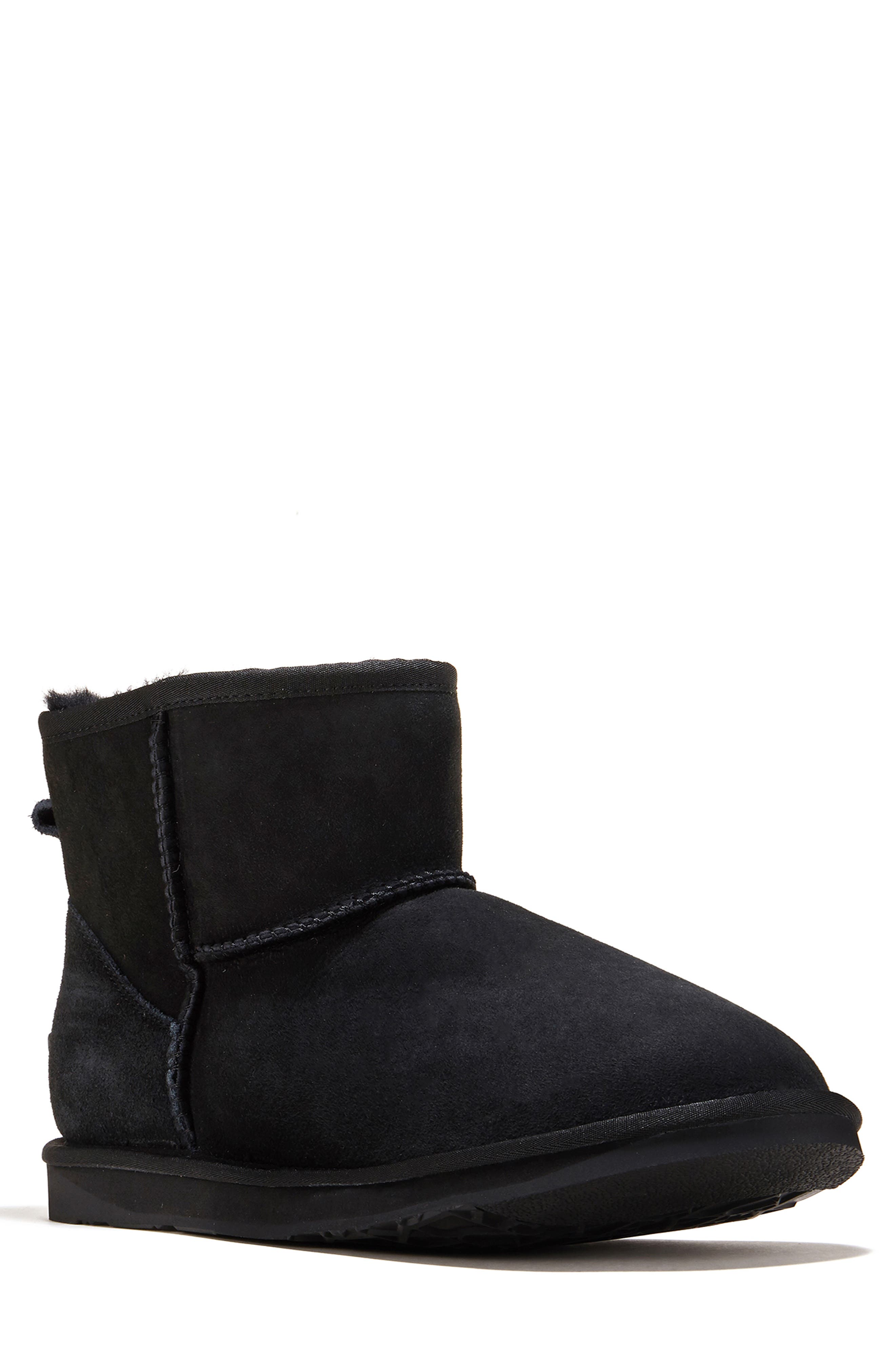 Australia Luxe Collective Cosy Genuine Shearling Extra Short Bootie, Main, color, Black
