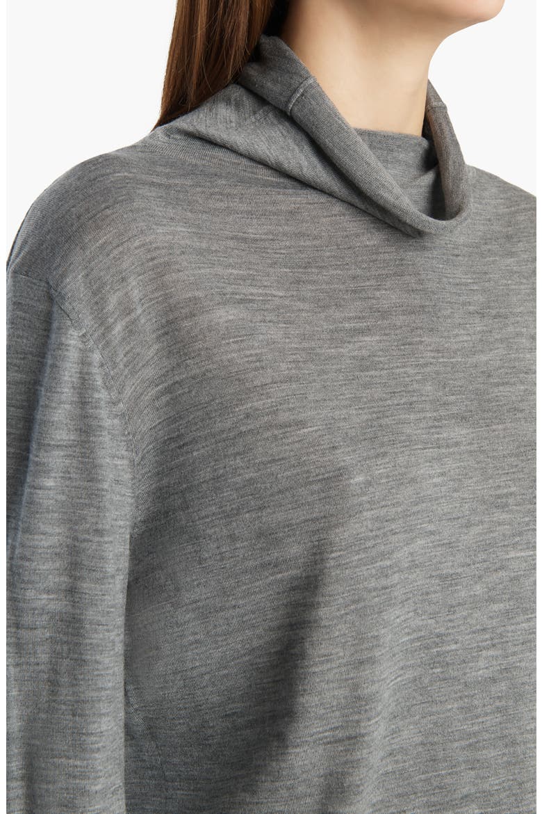 Annette Merino Wool Blend Funnel Neck Sweater, Alternate, color, STERLING