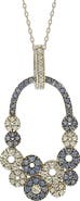 SUZY LEVIAN Blue Sapphire, Created White Sapphire, & Brown Diamond Pendant Necklace - 0.02ct.