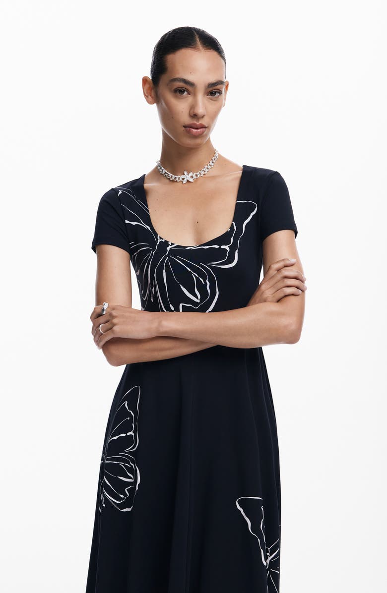 Desigual Raleigh Stretch Cotton T-Shirt Dress, Alternate, color,