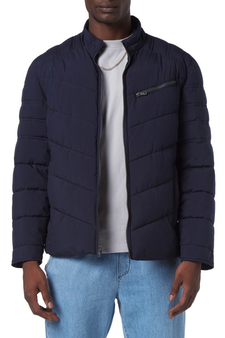 Winslow Quilted Jacket, Main, color, NAVY
