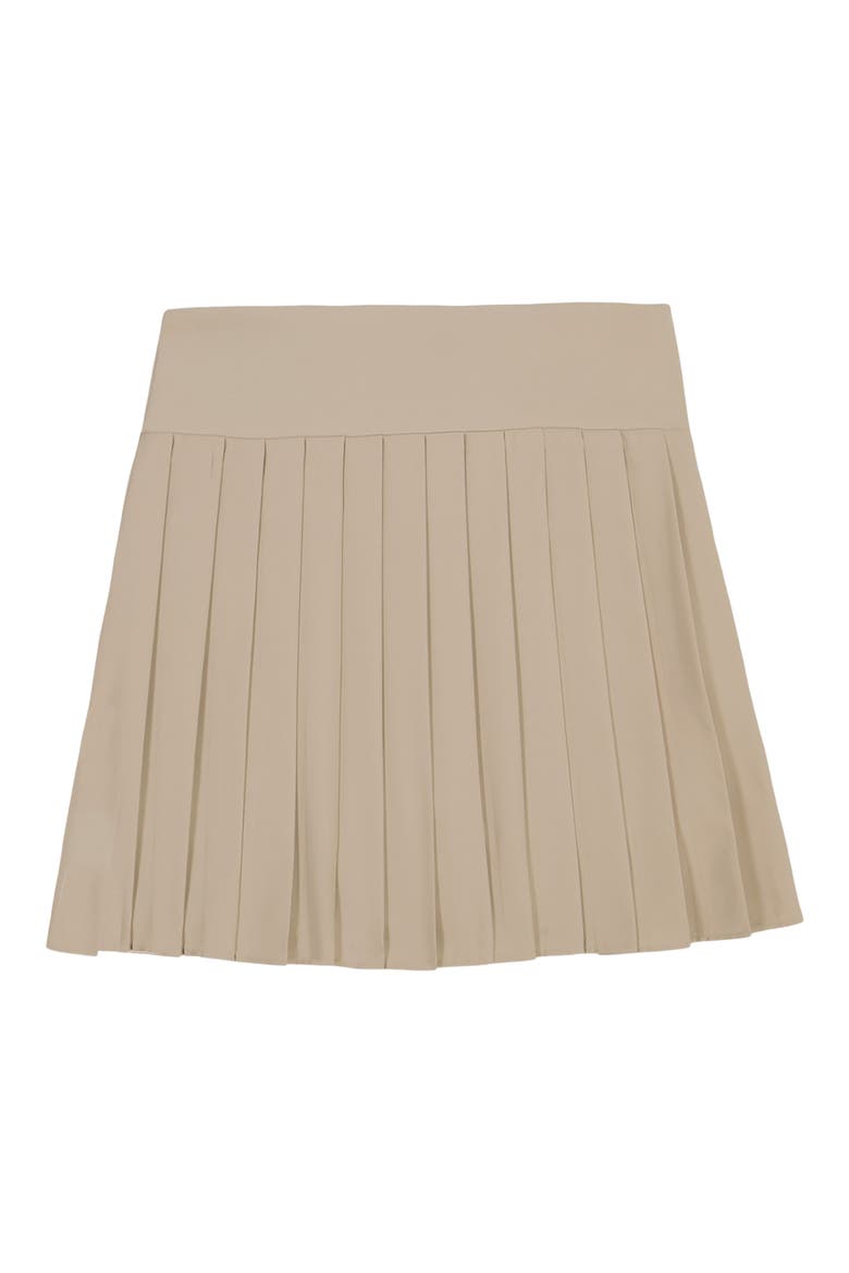 Knife Pleat Performance Skort, Main, color, KHAKI