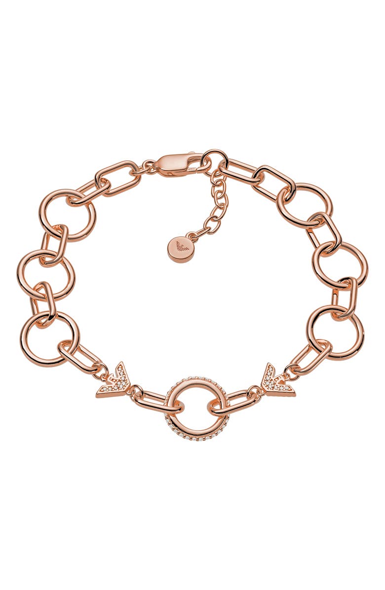 Emporio Armani CZ Chain Bracelet, Main, color,