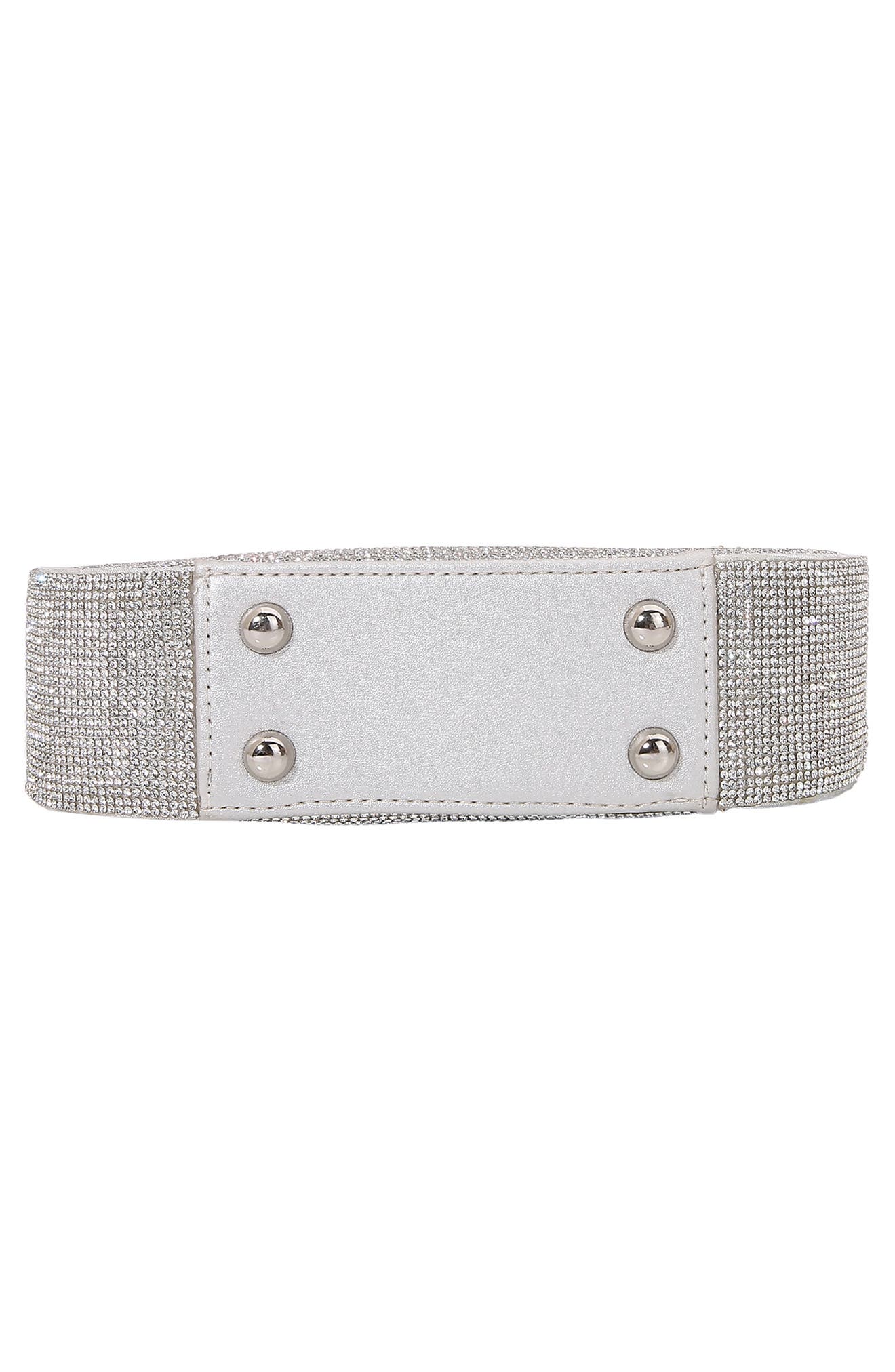 Rhinestone Circle Bag, Alternate, color, SILVER
