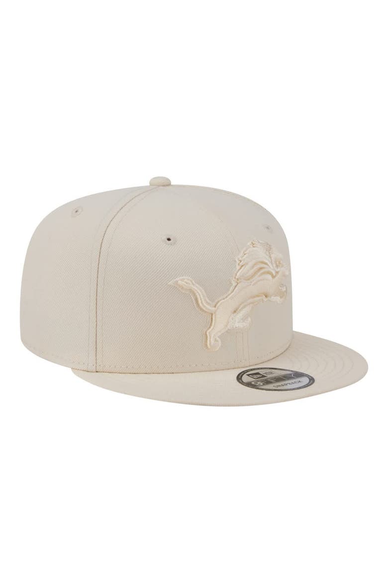 Men's New Era  Cream Detroit Lions Colorpack 9FIFTY Snapback Hat, Alternate, color, Cream