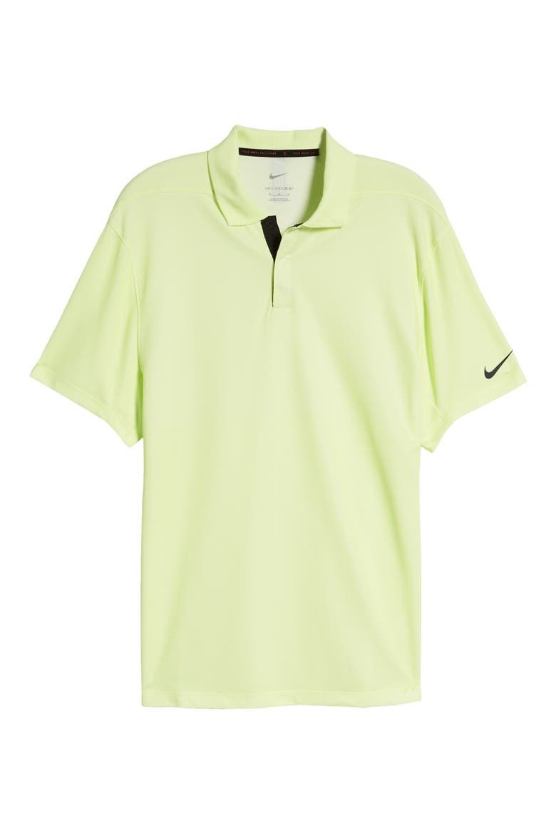 Nike Dri-FIT ADV Tiger Woods Golf Polo, Alternate, color, WHITE/LIGHT LEMON TWIST/BLACK