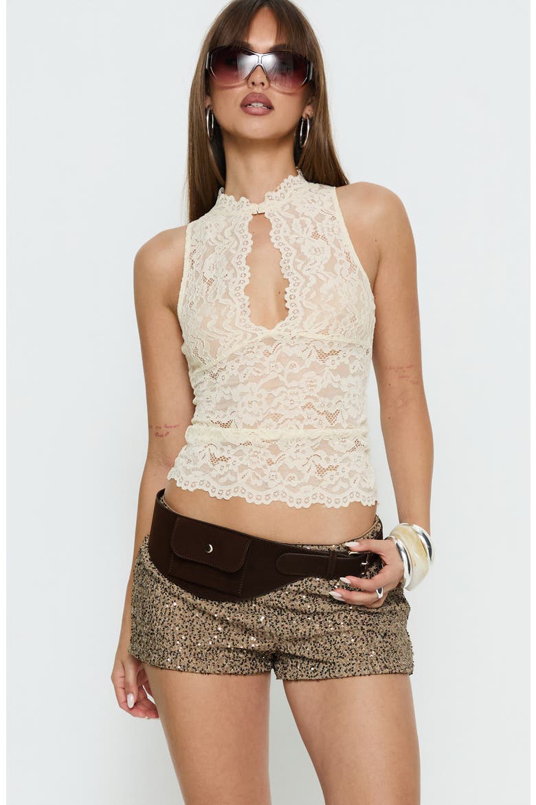 Caius Sequin Shorts, Alternate, color, BROWN