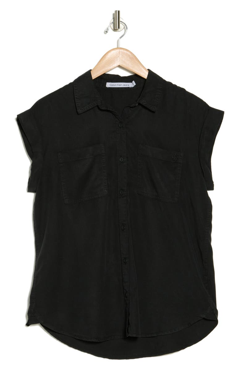 Calvin Klein Jeans Tencel<sup>®</sup> Camp Shirt, Alternate, color, 