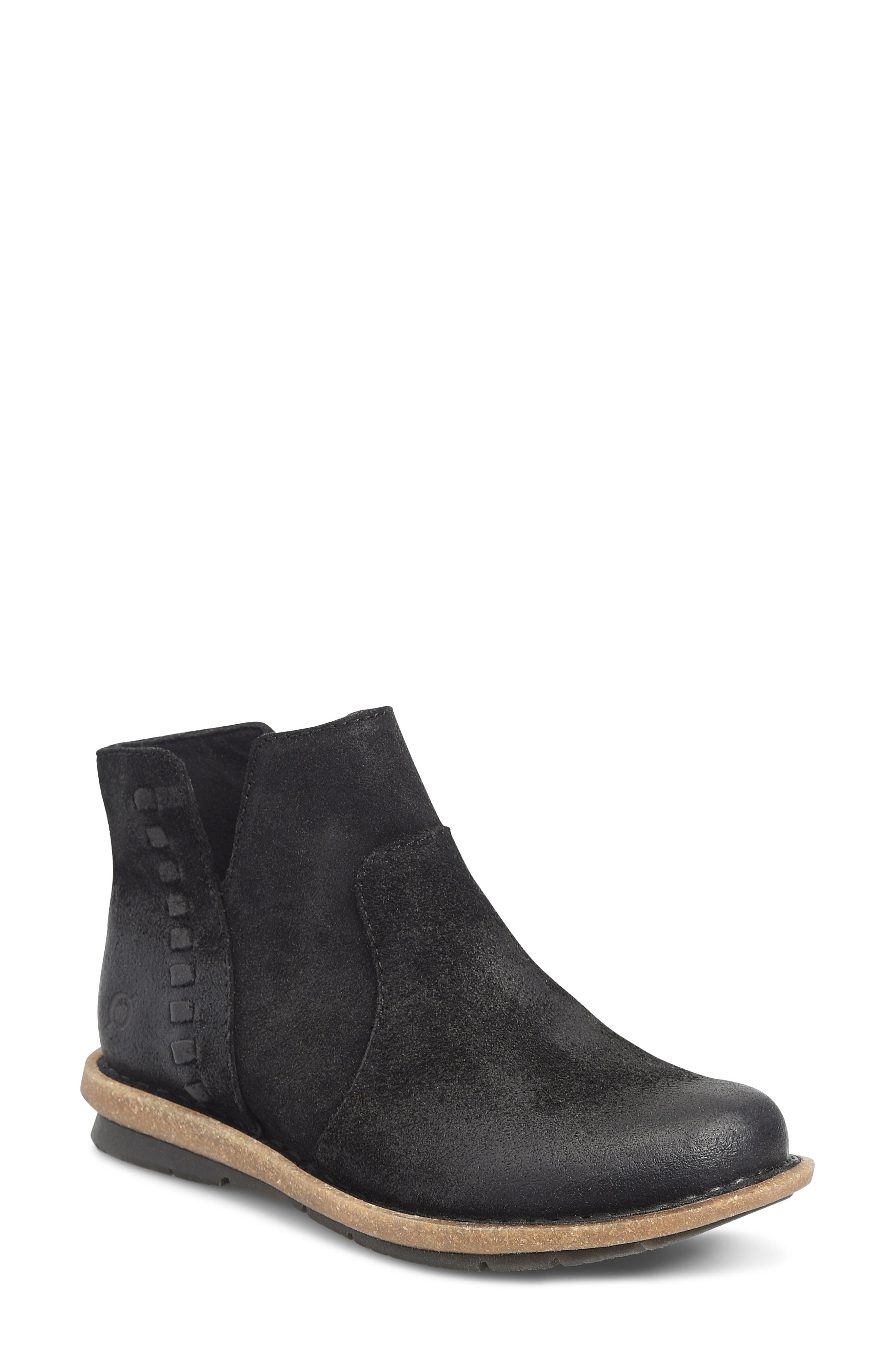 Børn Taj Bootie, Main, color, Black Distressed