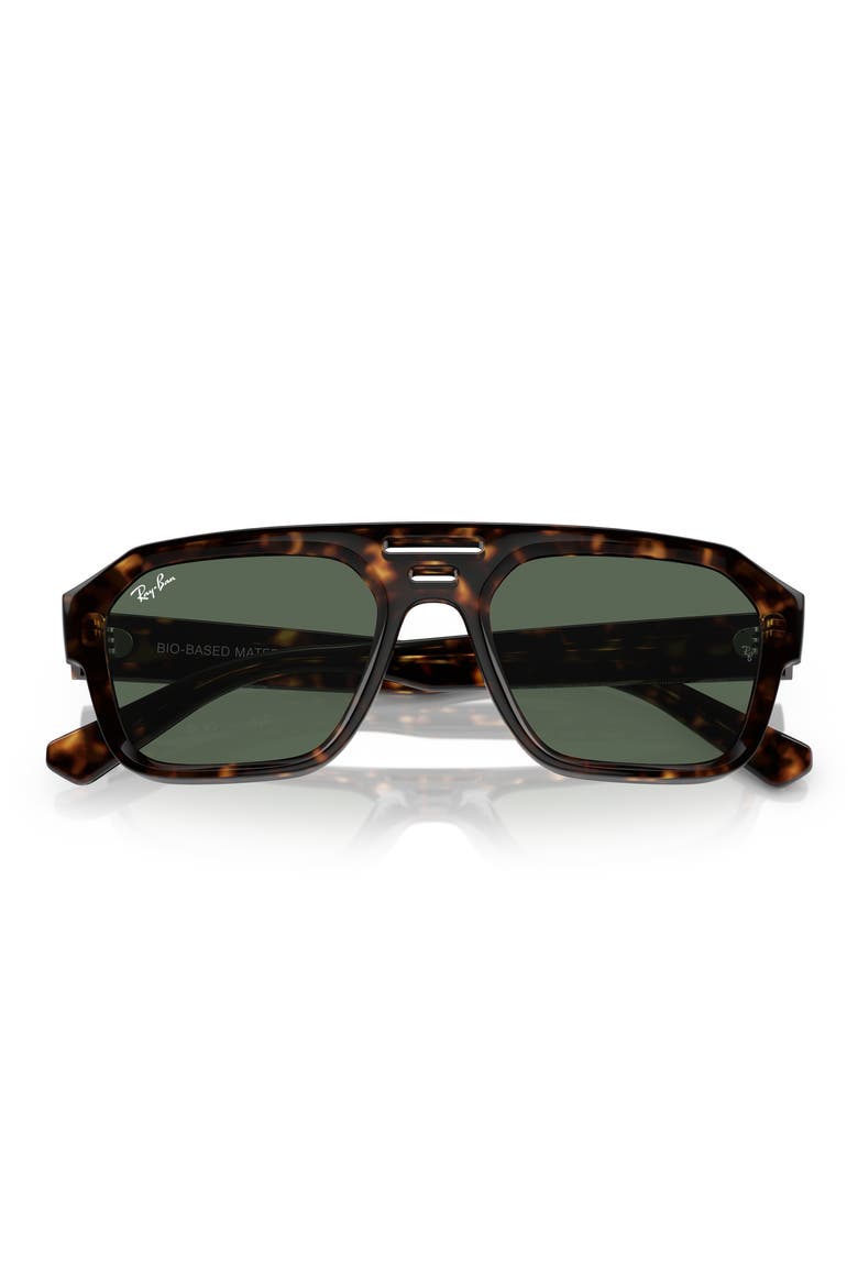 Corrigan Irregular 54mm Rectangular Sunglasses, Main, color, HAVANA