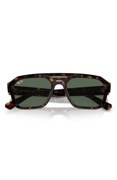 Corrigan Irregular 54mm Rectangular Sunglasses