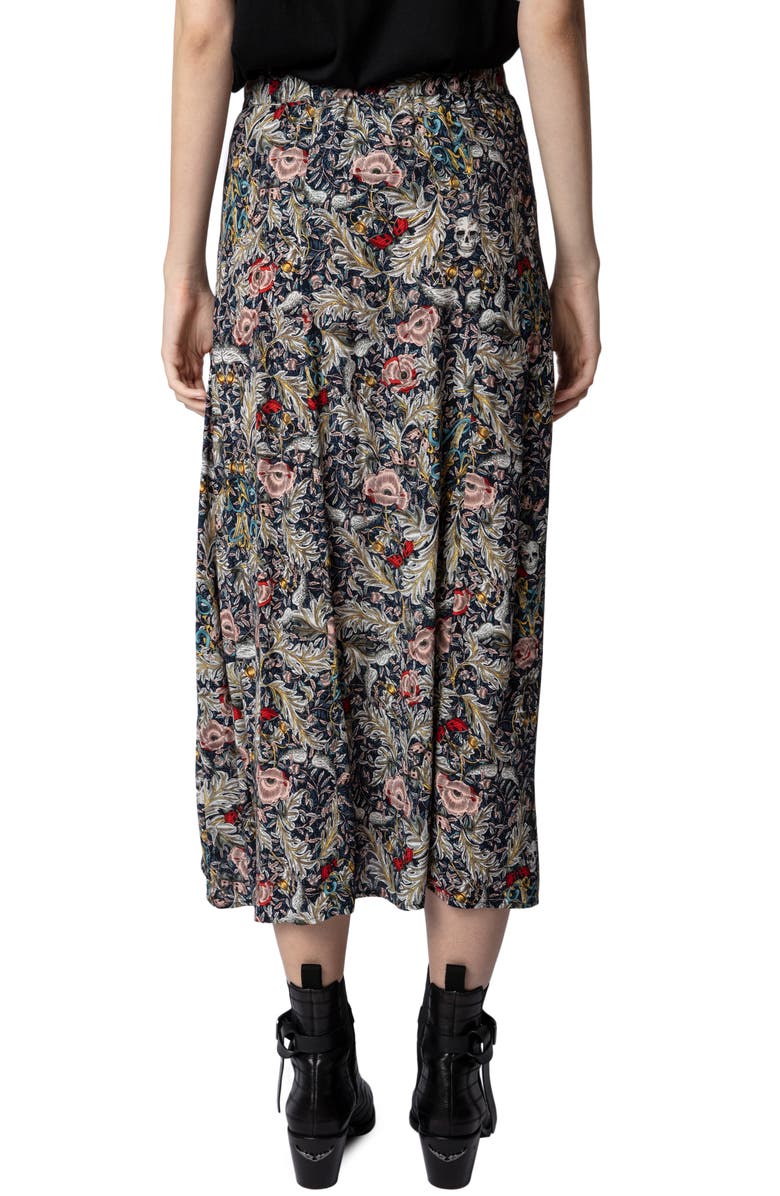Zadig & Voltaire June Soft British Flowers Skirt, Alternate, color, 